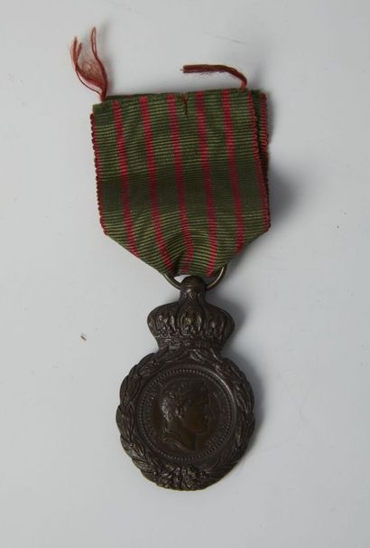 null Médaille de Sainte-Hélène (1857) avec ruban vert et rouge