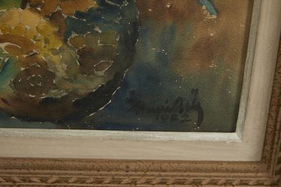 null Henri BOEZ ( 1892-1972). 

Vase de lys

Aquarelle sur papier signée en bas à...