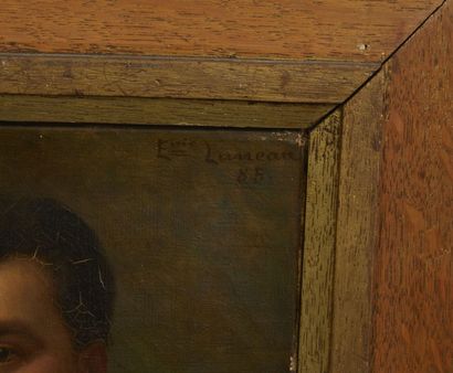 null E LUMEAU ( XIXe).

Portrait d'homme à la moustache

Huile sur toile signée en...