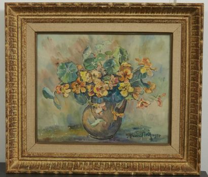 null Henri BOEZ ( 1892-1972). 

Vase de fleurs

Aquarelle sur papier signée en bas...