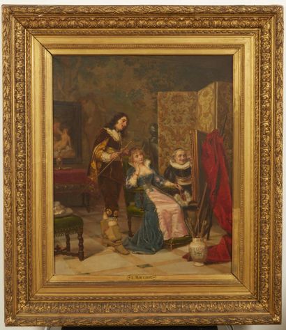 null Louis-Hippolyte MOUCHOT ( 1846-1893).

L'atelier du peintre

Huile sur toile...