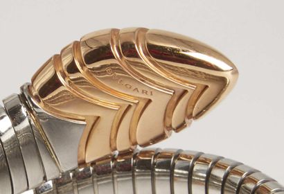 null BULGARI.

Bracelet model SERPENTI in pink gold and steel of tubogas form.

Gross...