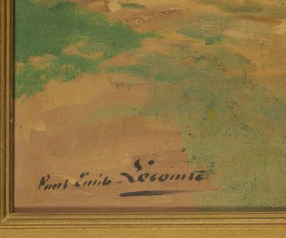 null Paul-Emile LECOMTE (1877-1950). 

Le Moulin,

Huile sur toile signée en bas...