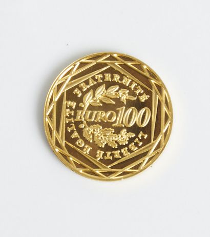 null A gold coin of 100 euros, year 2008. Weight: 3.1gr