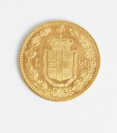 null A coin of 20 lire in gold year 1882R
