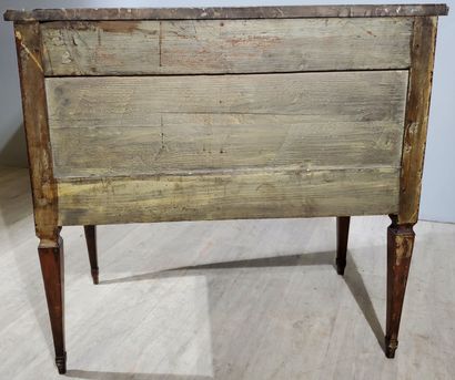 null Louis XVI style COMMODE 
Veneered wood, opening with two drawers that close...