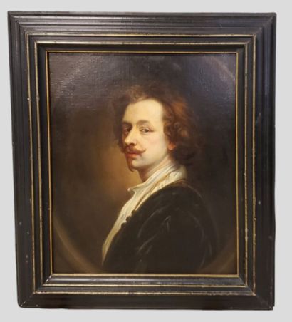 null After Anton Van Dyck (1599-1641)
"Self-portrait
Oil on canvas 
Unsigned
H 62...