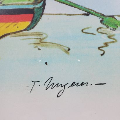 null Tomi UNGERER (1931-2019)
"Franco-German Friendship
Framed print under glass
Signed...