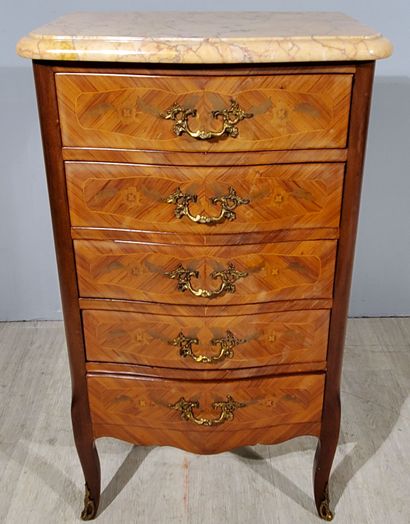 null Transitional CHIFFONIER
Stamped Paul MARQUANT
Veneered with rosewood and mahogany,...