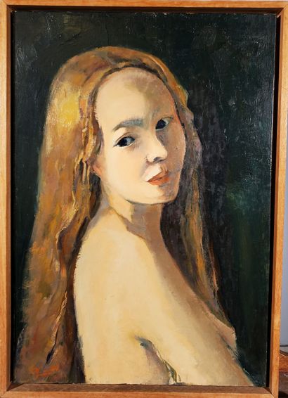 null Joseph KNUCHEL (1915-1988)
"Nude
1982
Oil on canvas 
Signed lower left. Also...