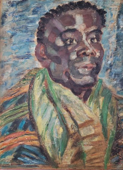 null Paul ISKE (1877-1961)
"Portrait of Tobie
1928
Oil on isorel
Signed lower right....