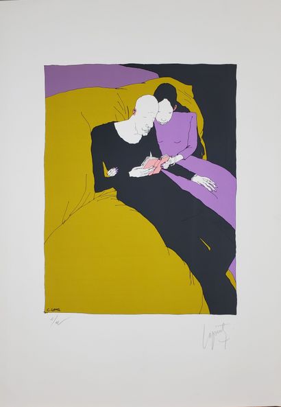 null Claude LAPOINTE (1938)
"Reading
2001
Silkscreen print
Signed lower right in...