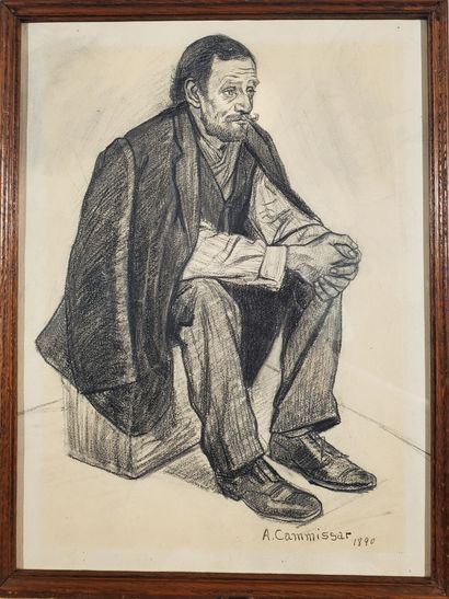 null Auguste CAMMISSAR (1873-1962)
"Man waiting"
1890
Charcoal and pencil on paper,...
