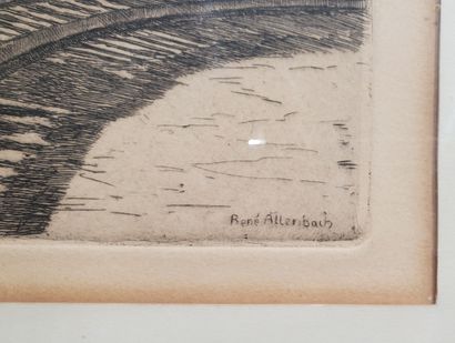 null Two GRAVURES framed under glass :
- Albert KOERTTGE (1861-1940) 
"Strasbourg"...