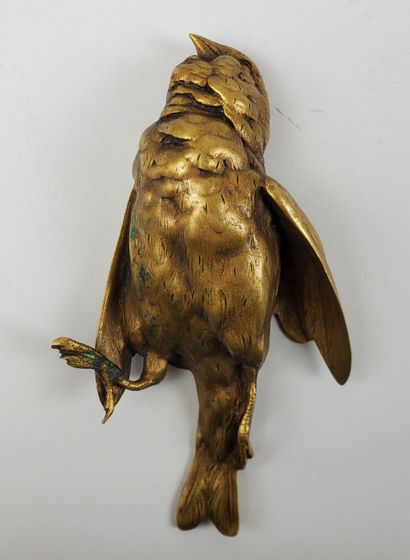 null Paul COMOLÉRA (1818-1897)
"The sparrow
Bronze subject with golden patina
Signed...