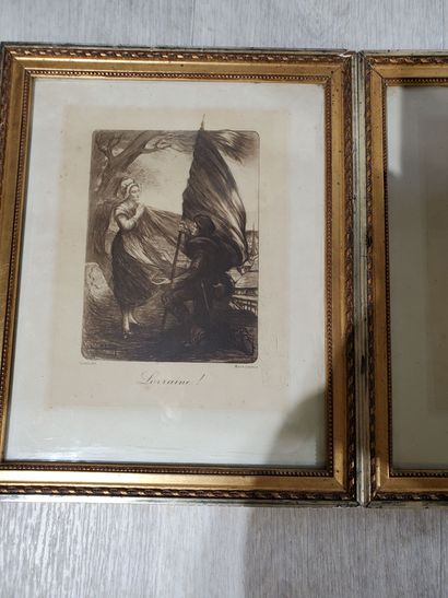 null COUSIN (19th/20th) and MAIRE engraver
"Alsace!" and "Lorraine!" 
Two drypoints...