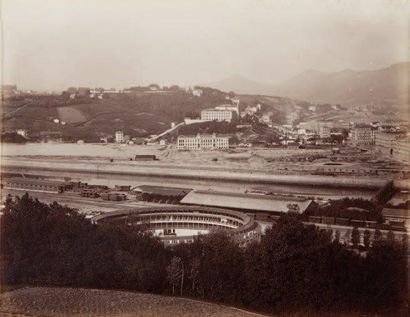 ANONYME Les plages de San Sebastien, Espagne, c.1880. Tirage d'époque sur papier...