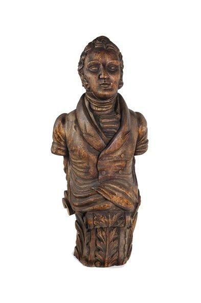 null Figure de proue représentant le buste d'un homme Epoque début XIXème siècle....