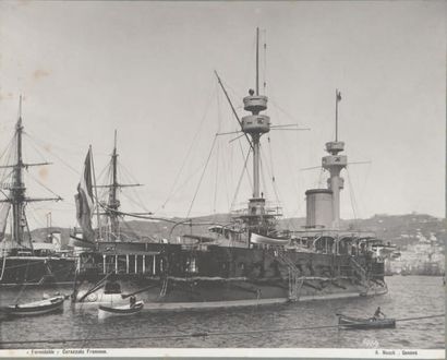 Alfred Noack (1833-1895) Photographe Vues de Gênes. Hommage à l'Amiral Barnaud. Bel...