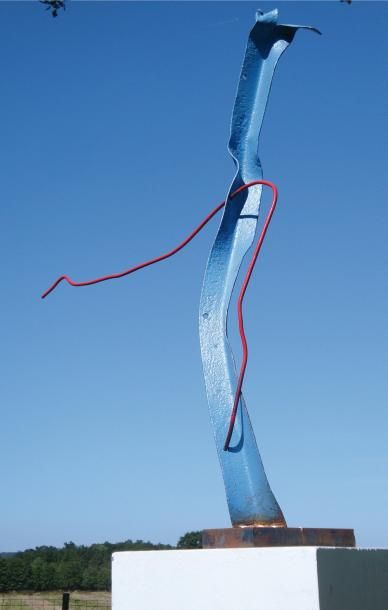 Patrice NOVARINA (1944) L'homme bleu, 2008.Fer, acier.H. : 96 cm.