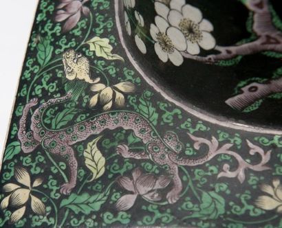 null Paire de grands vases en porcelaine de la famille noire Chine, XIXème siècle....
