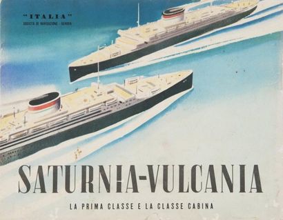 null Brochure publicitaire des paquebots «Saturnia-vulcania»