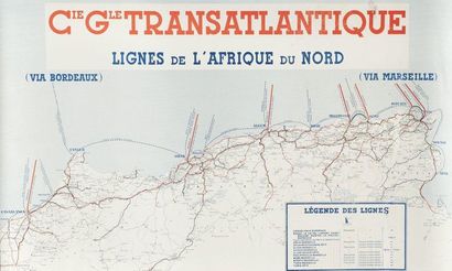 Affiche Cie Générale Transatlantique. Ligne...