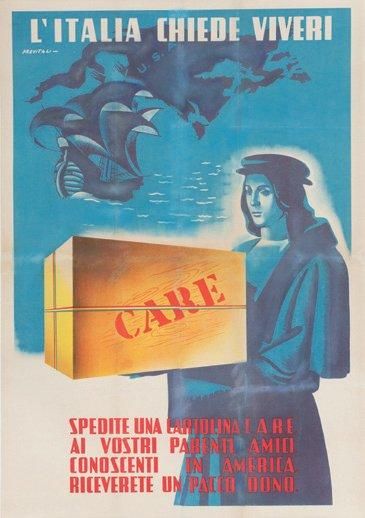 null Affiche Affiche Italie. L'Italia chiede viveri. Offset entoilée. 98 x 69 cm....