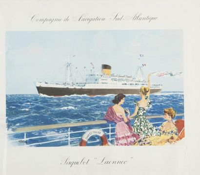 Affiche Cie de Navigation Sud Atlantique....
