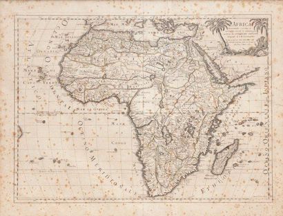 Gugliemo Sansone Carte de l'Afrique. 1689. 47 x 61 cm
