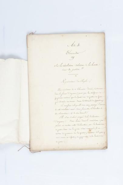 PORTALIS Jean-Etienne-Marie (1746-1807) 
Opinion de Portalis sur
la résolution du...