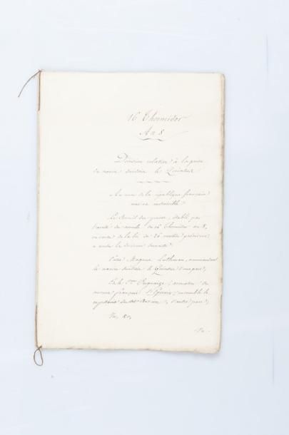 PORTALIS Jean-Etienne-Marie (1746-1807) 
CONSEIL DES PRISES, mai-août 1800



Réunion...