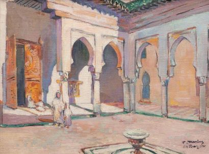Frédéric Marius de Buzon (1879-1958) La kasbah. Huile sur toile. Signée en bas à...