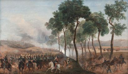 Prosper BACCUET (1798-1854) Camp de Compiègne lors de la présentation d'Hélène de...