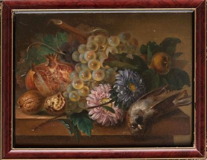 Georgius-Jacobus Johannes van OS (1782-I86I), atelier de Aux pêches, prune, amande,...