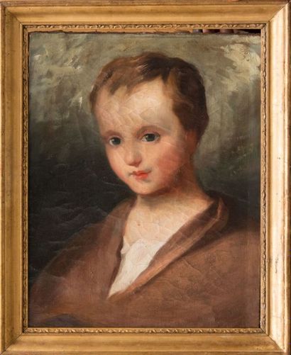 Baron Antoine-Jean GROS (1771-1735), atelier de Portrait d'un jeune enfant. Huile...