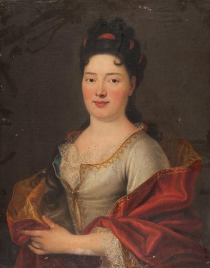 Ecole Française du XVIIIème siècle Portrait de femme Vers 1740 78 x 64 cm