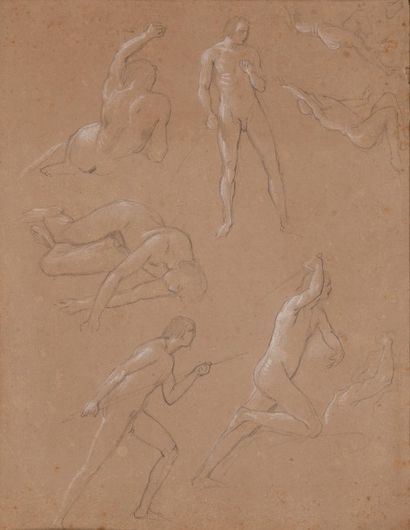 Edme-Adolphe FONTAINE (1814-1883) Etude de nus masculins

Dessin au crayon et rehauts...