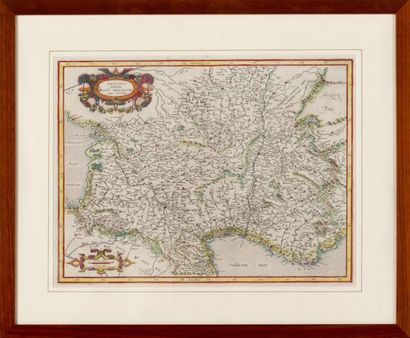 null Carte géographique de l?Aquitaine XVIIIème siècle. 37 x 47 cm
