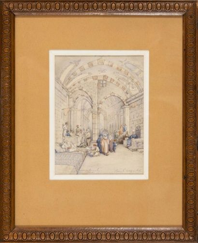 Louis Amable CRAPELET (1822-1867) Istanbul, 1882. Aquarelle. Située et datée en bas...