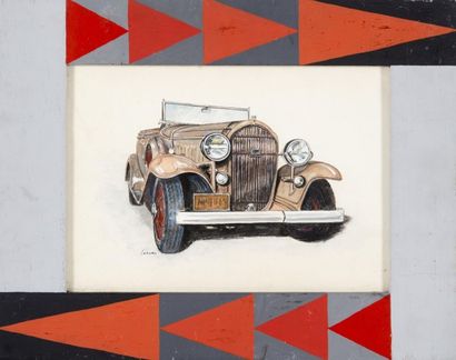 null Buick, 1932 Gouache. 20 x 28 cm