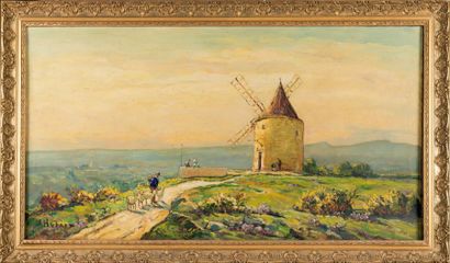 Joseph HURARD (1887-1956) Moulin de Daudet. Huile sur toile. Signée en bas à gauche....