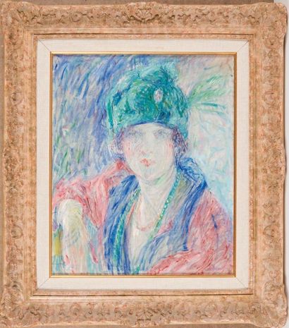 William MALHERBE (1884-1951) Portrait de dame. Huile sur toile. Signée en bas à droite....