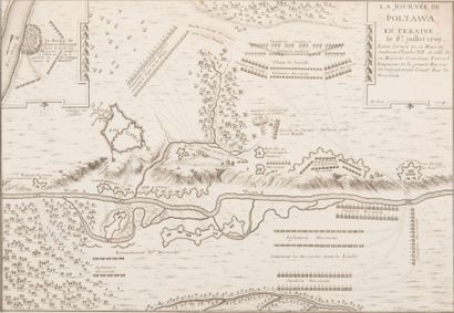 null Plan de la bataille de Poltava 8 juillet 1709 entre l’armée de sa Majesté Suédoise...
