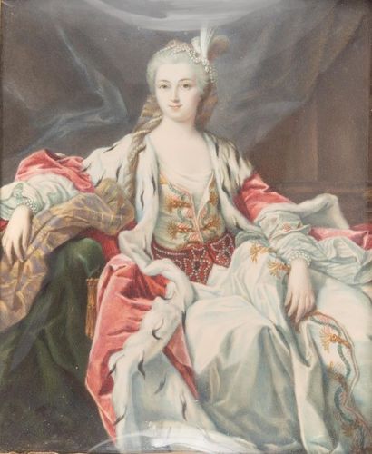 ECOLE DU XVIIIE SIÈCLE D’APRÈS LOUIS MICHEL VAN LOO (1707-1771) Portrait de la grande-duchesse...