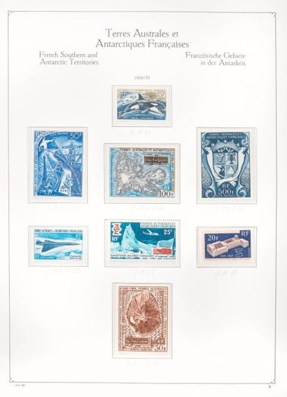 null T.A.A.F Collection de timbres-poste neufs sans charnières 1948/2003 sur album...
