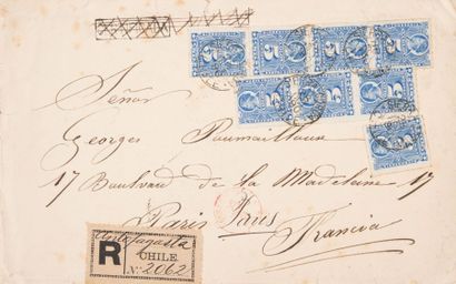 null Lettres tous pays
Dont recommandé de Antofagasta, Chili de 1890