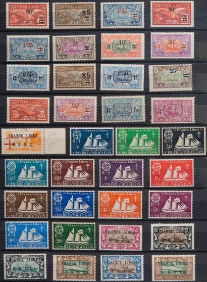 null Saint Pierre et Miquelon
Collection de timbres-poste, PA, taxes, oblitérés et...