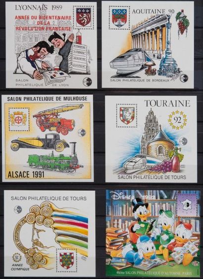 null France: Blocs CNEP Collection depuis Alsatec 1980 à Salon Philatélique de
Printemps...