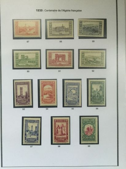 null Algérie
Collection de timbres-poste de 1924 à 1982 dont série
Centenaire dans...